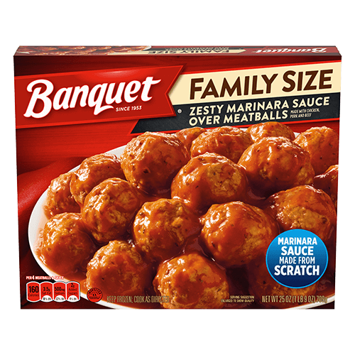 Family Size Zesty Marinara Sauce Over Meatballs